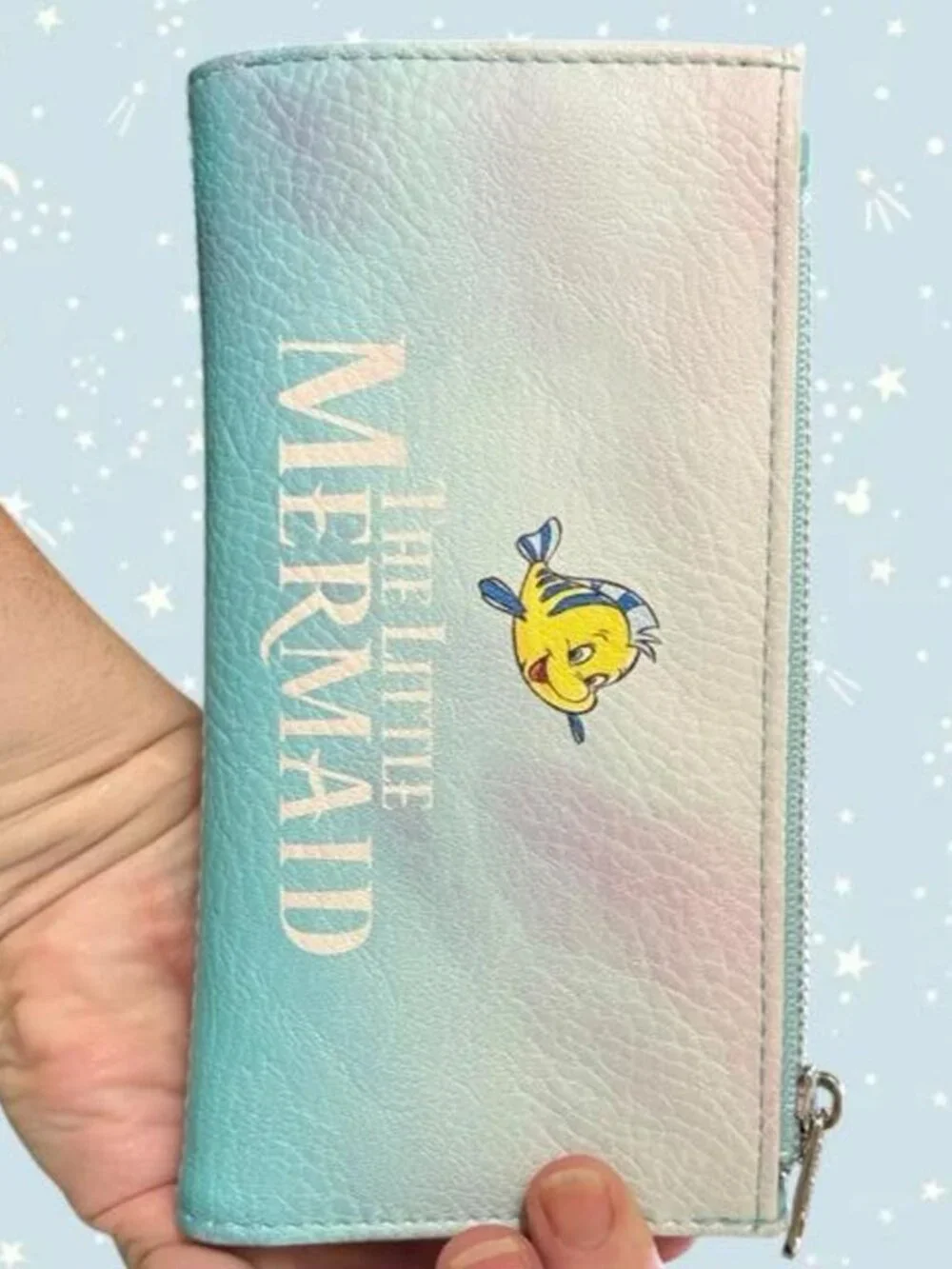 Rare! Story book Disney The Little Mermaid Ariel and Flounder wallet